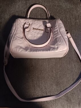 Juicy Couture Quilted Pale Pink Satchel with Detachable Strap